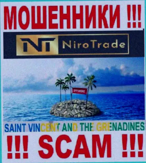 Niro Trade расположились на территории Сент-Винсент и Гренадины и свободно воруют вложенные средства