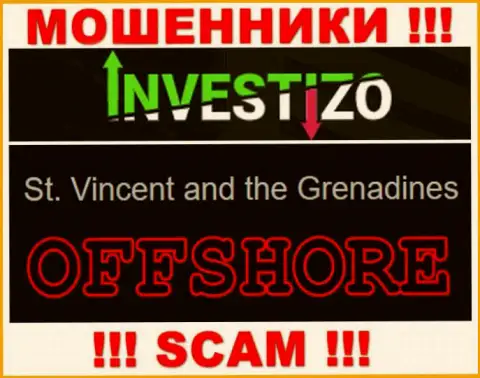 Так как Investizo LTD имеют регистрацию на территории St. Vincent and the Grenadines, похищенные денежные активы от них не забрать