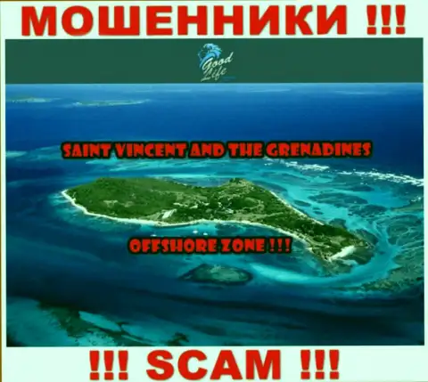Гуд Лайф Консалтинг - интернет мошенники, имеют офшорную регистрацию на территории Saint Vincent and the Grenadines