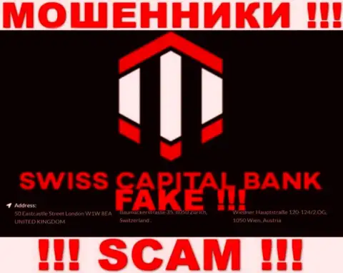Поскольку официальный адрес на сайте Swiss CapitalBank ложь, то и совместно сотрудничать с ними не надо