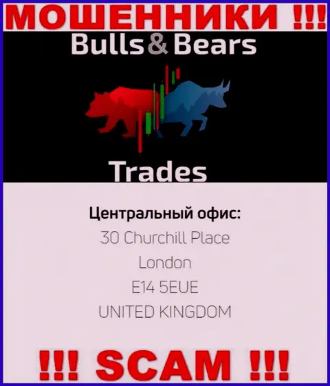 Не поведитесь на наличие инфы о адресе регистрации Bulls Bears Trades, на интернет-портале эти сведения фиктивные