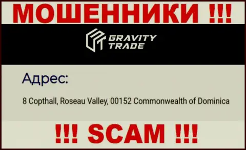 IBC 00018 8 Copthall, Roseau Valley, 00152 Commonwealth of Dominica - это офшорный юридический адрес Gravity-Trade Com, представленный на сайте этих воров