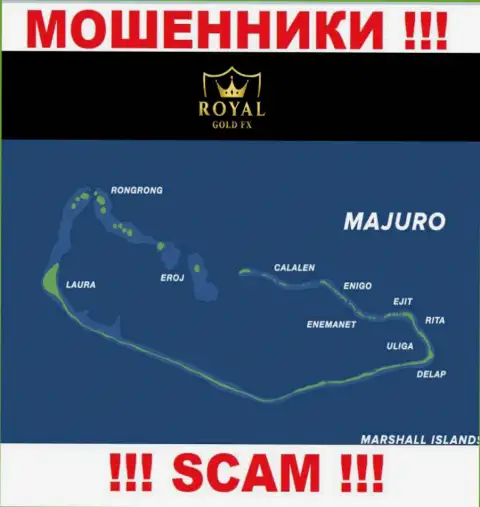 Советуем избегать совместной работы с мошенниками RoyalGoldFX Com, Маджуро, Маршалловы Острова - их место регистрации