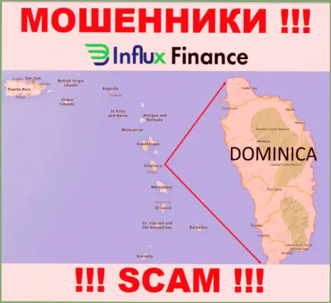 Контора InFluxFinance - это интернет мошенники, находятся на территории Commonwealth of Dominica, а это офшор