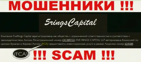 Не связывайтесь с конторой FiveRings Capital - орудуют под прикрытием офшорного регулятора - FCA