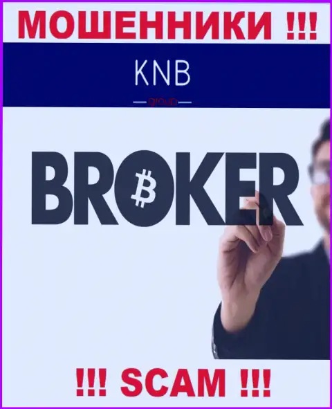 Брокер - в этом направлении предоставляют свои услуги internet мошенники KNB Group
