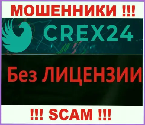 У жуликов Crex24 на сайте не предложен номер лицензии организации !!! Будьте очень бдительны