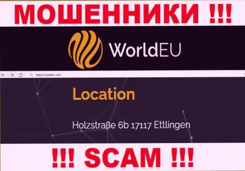 Избегайте совместной работы с компанией World EU !!! Приведенный ими адрес регистрации - это фейк