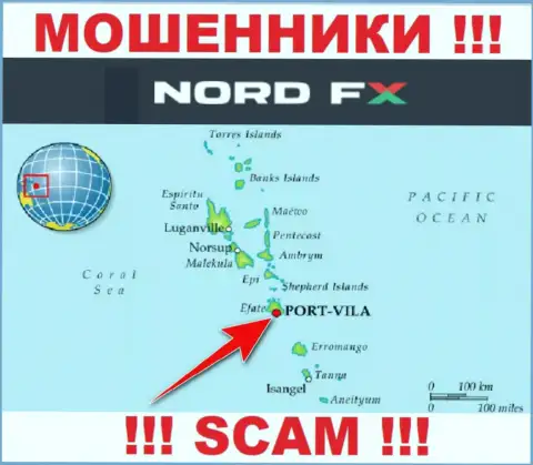 Норд ЭфИкс указали на сайте свое место регистрации - на территории Vanuatu