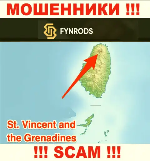 Fynrods Com - это КИДАЛЫ, которые юридически зарегистрированы на территории - Saint Vincent and the Grenadines