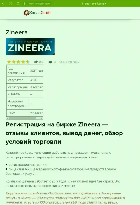 Обзор процесса регистрации на официальном ресурсе брокерской фирмы Зиннейра Ком, представлен в публикации на веб-портале смартгайдс24 ком